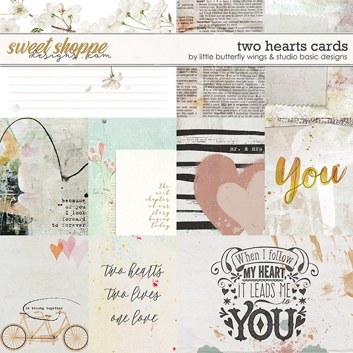 Two Hearts Cards by Little Butterfly Wings and Studio Basic