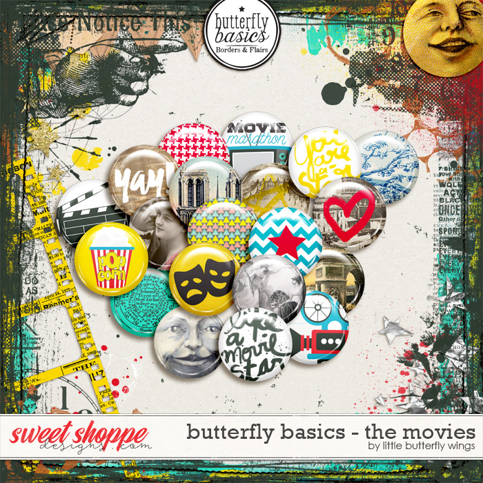 Butterfly Basics - The Movies (borders & flairs) by Little Butterfly Wings