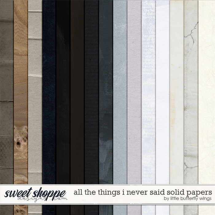 All the things I never said solid papers by Little Butterfly Wings
