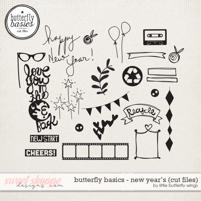 Butterfly Basics - New Year's cut files by Little Butterfly Wings Butterfly Basics - New Year's cut files by Little Butterfly Wings