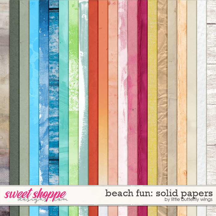 Beach fun: solid papers by Little Butterfly Wings