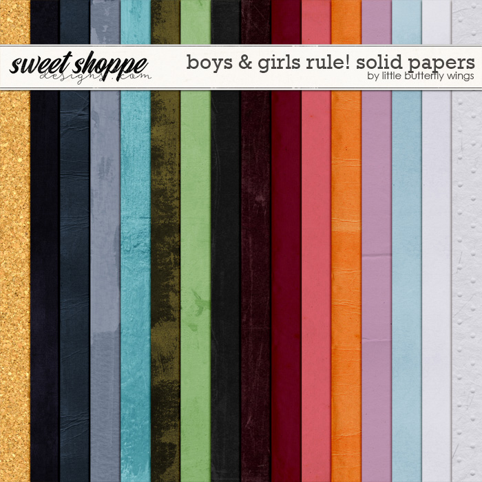 Boys & Girls Rule! solid papers by Little Butterfly Wings Boys & Girls Rule! solid papers by Little Butterfly Wings