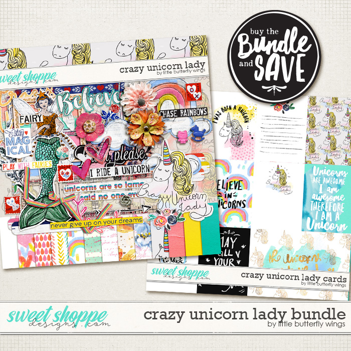 Crazy unicorn lady bundle by Little Butterfly Wings