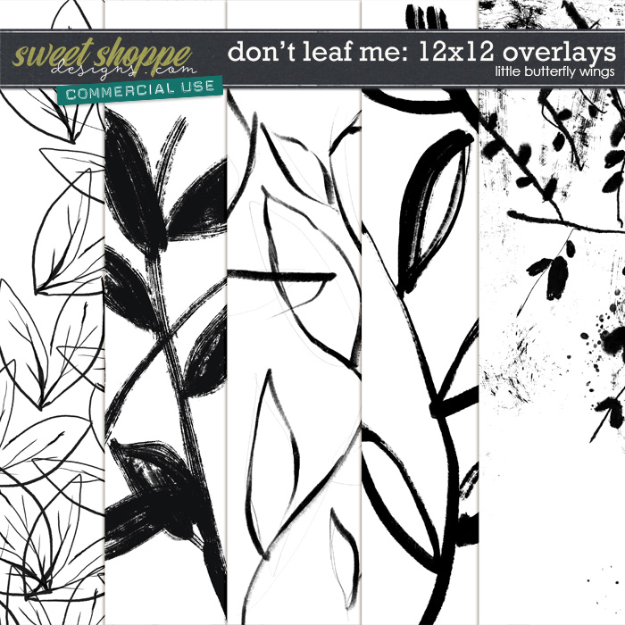 Don't leaf me (vol.01) 12x12 Overlays by Little Butterfly Wings