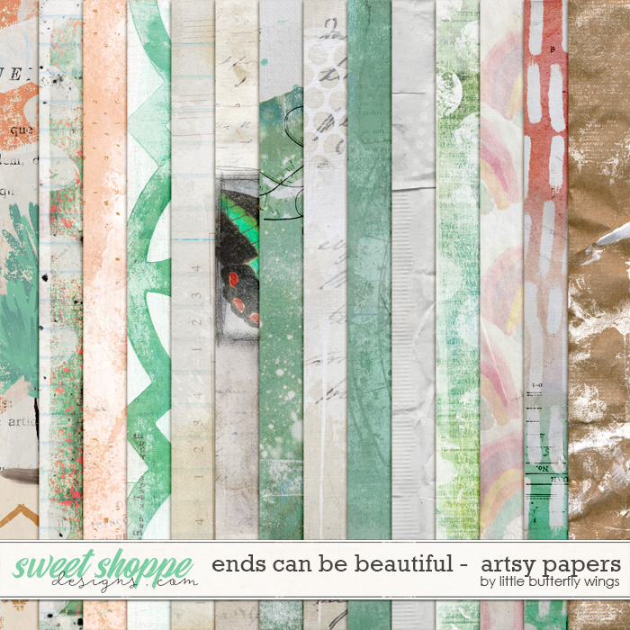 Ends can be beautiful artsy papers by Little Butterfly Wings