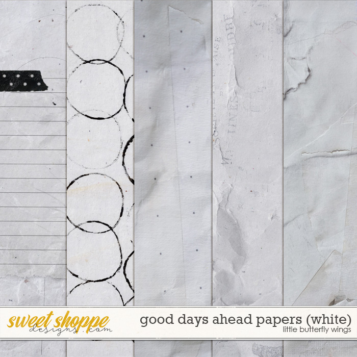 Good days ahead papers (white) by Little Butterfly Wings