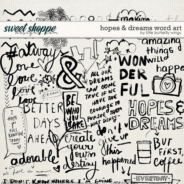 Hopes & Dreams word art by Little Butterfly Wings Hopes & Dreams word art by Little Butterfly Wings
