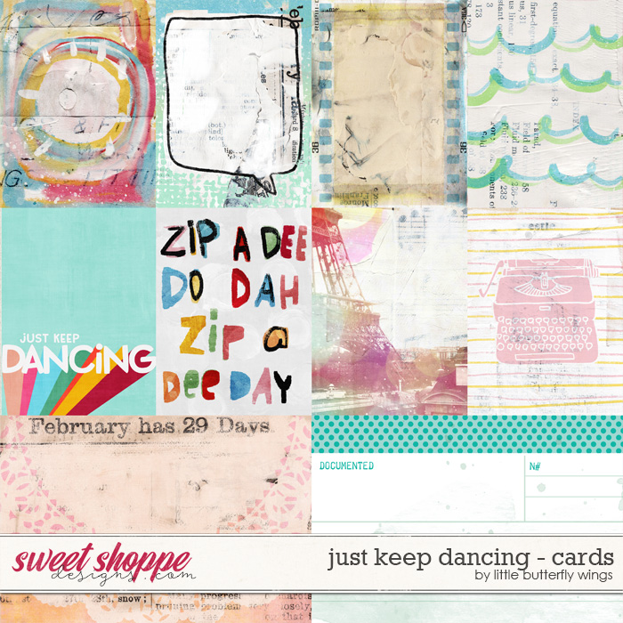 Just Keep Dancing cards by Little Butterfly Wings