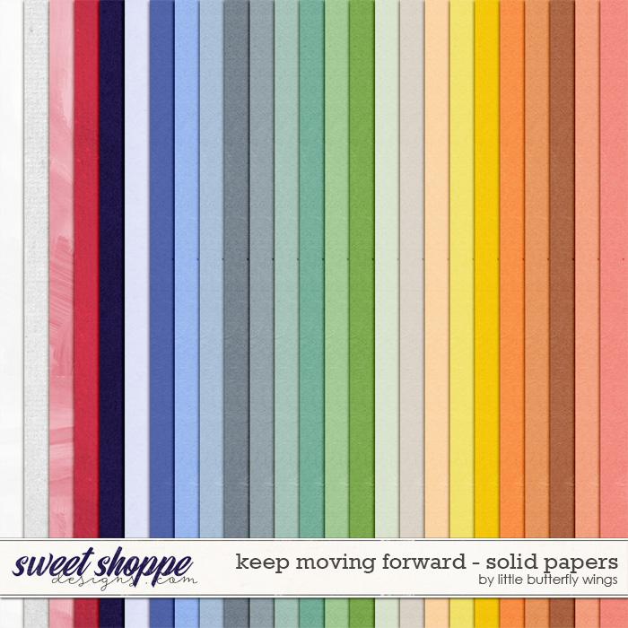 Keep moving forward - solid papers by Little Butterfly Wings