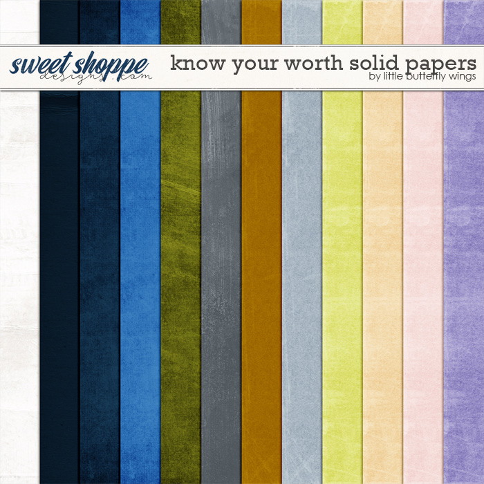 Know your worth solid papers by Little Butterfly Wings