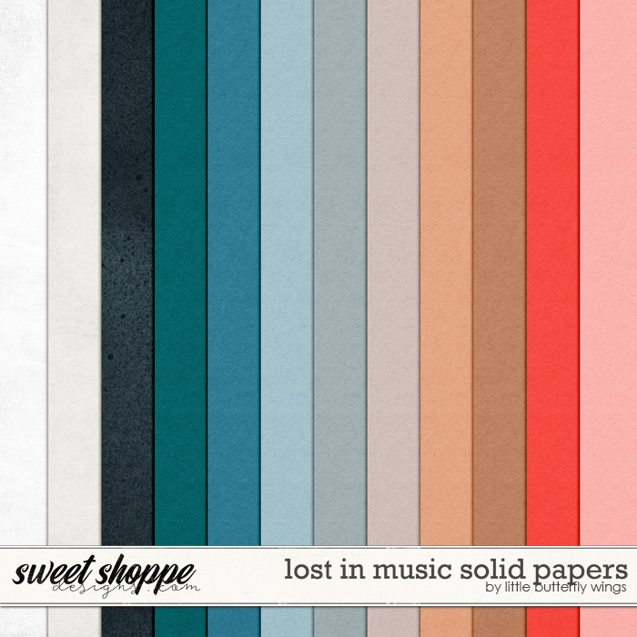 Lost in music solid papers by Little Butterfly Wings