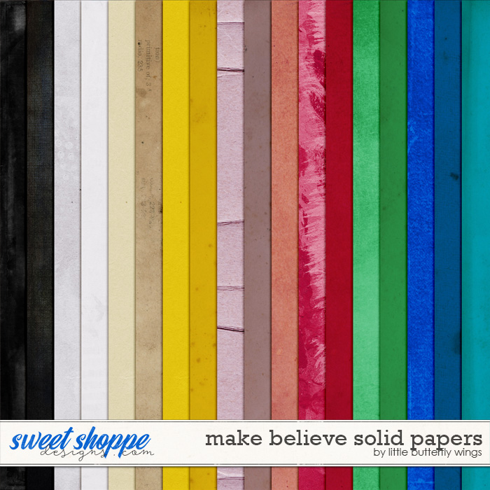 Make Believe solid papers by Little Butterfly Wings
