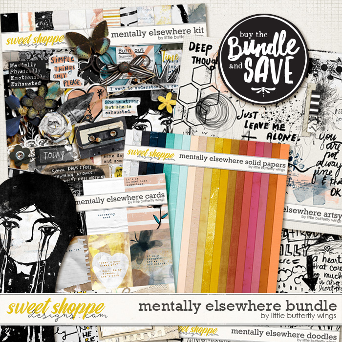 Mentally Elsewhere bundle by Little Butterfly Wings