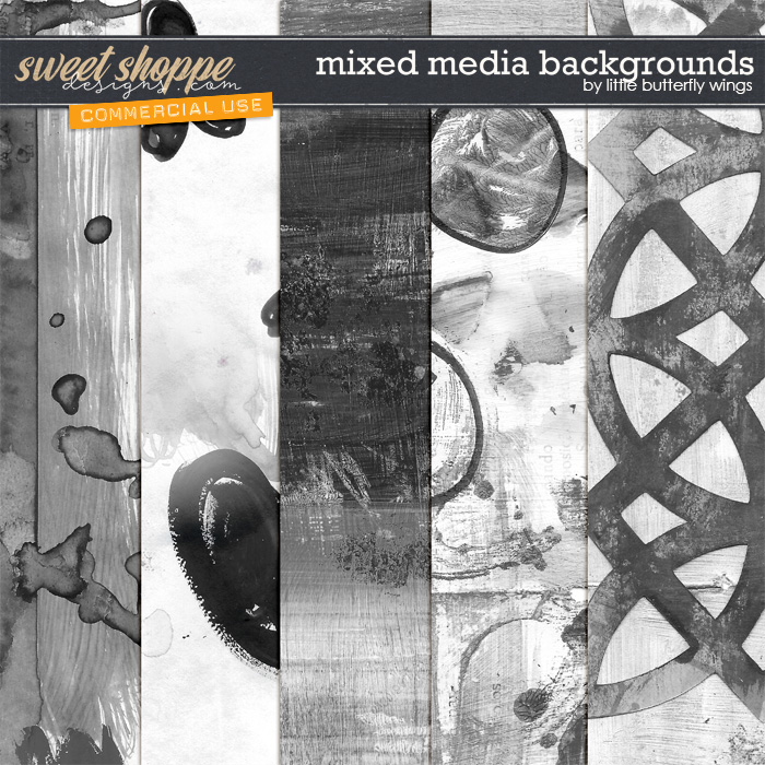 Mixed Media Backgrounds (vol.01) by Little Butterfly Wings