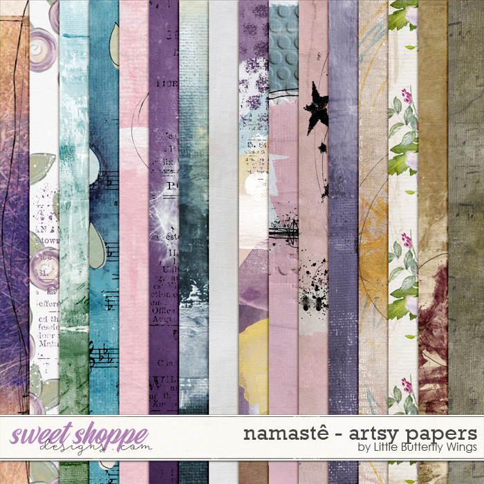 Namastê artsy papers by Little Butterfly Wings