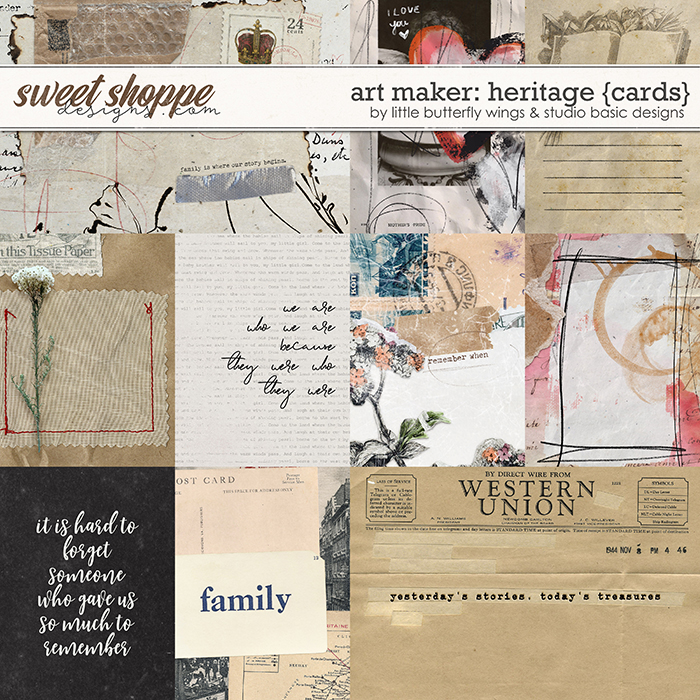 Art Maker: Heritage {Cards} by Little Butterfly Wings & Studio Basic