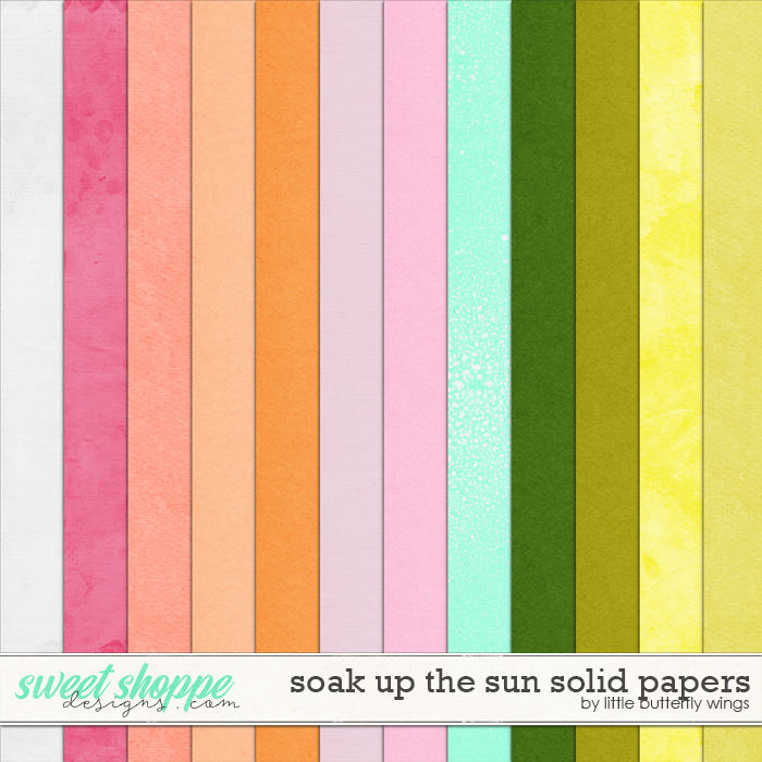 Soak up the sun solid papers by Little Butterfly Wings