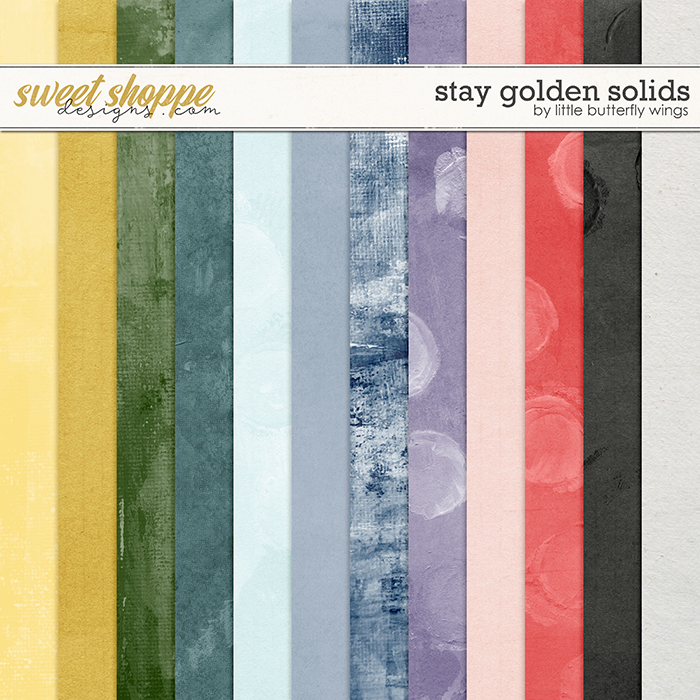 Stay Golden solid papers by Little Butterfly Wings