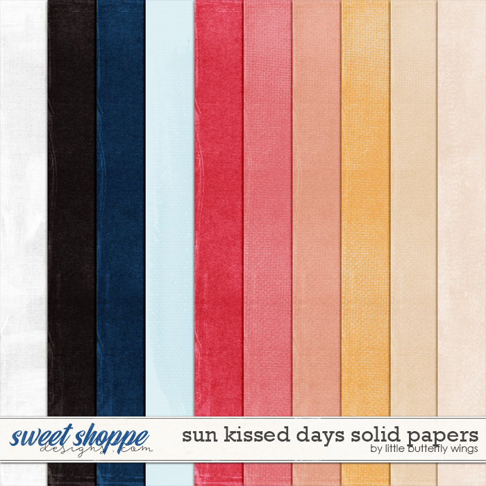 Sun Kissed Days solid papers by Little Butterfly Wings