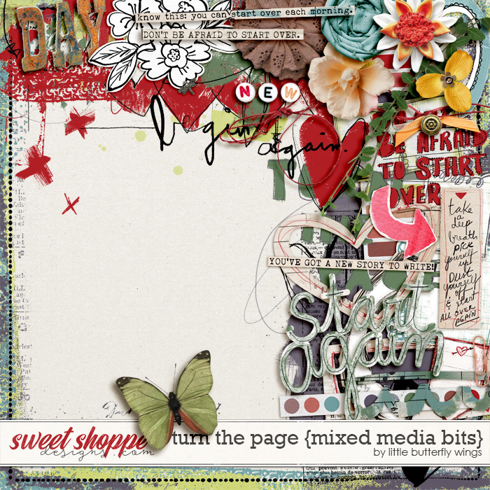 Turn the page {mixed media bits} by Little Butterfly Wings