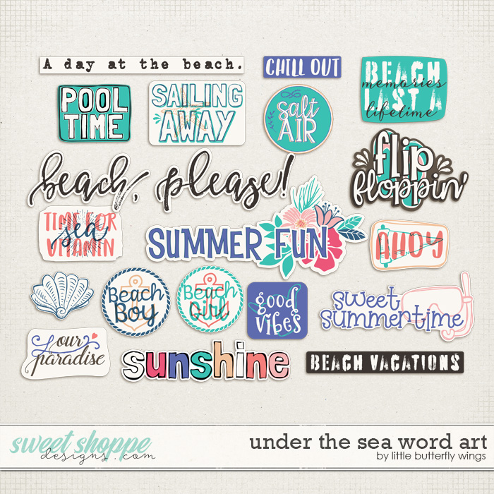 Under the sea word art by Little Butterfly Wings