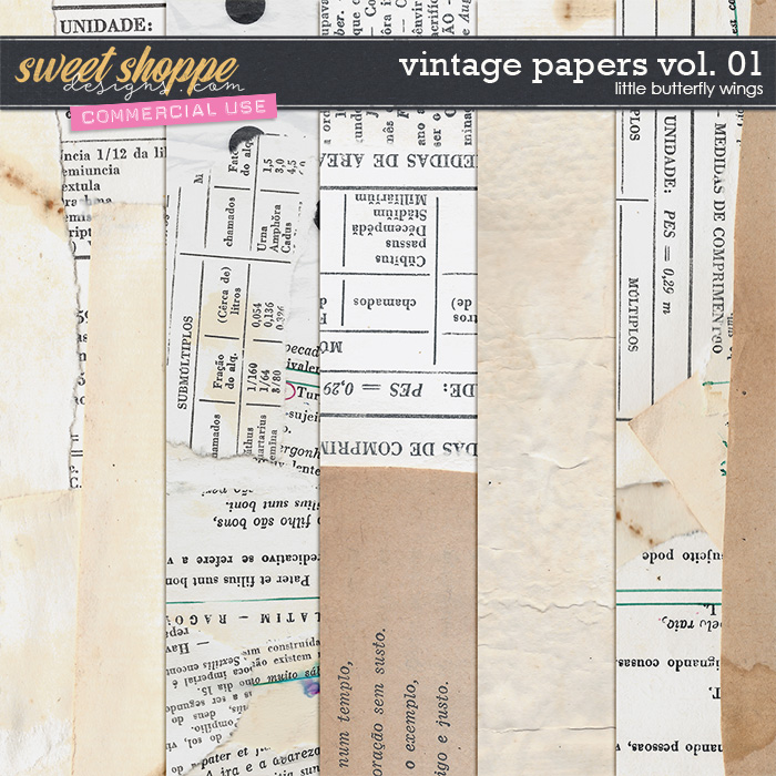 Vintage papers (vol.01) by Little Butterfly Wings