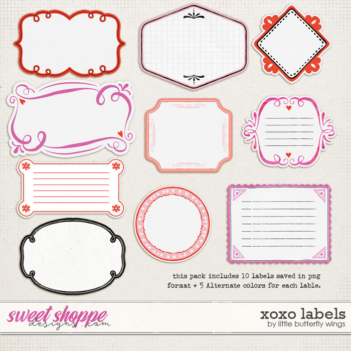 xoxo labels by Little Butterfly Wings xoxo labels by Little Butterfly Wings