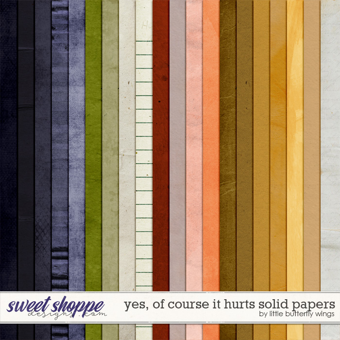 Yes, of course it hurts solid papers by Little Butterfly Wings Yes, of course it hurts solid papers by Little Butterfly Wings