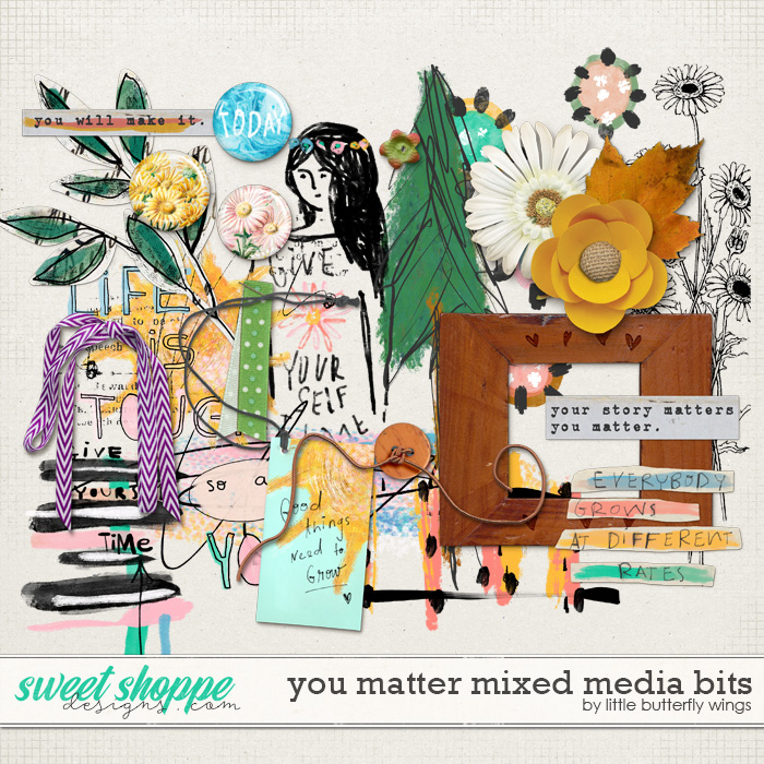 You matter mixed media bits by Little Butterfly Wings