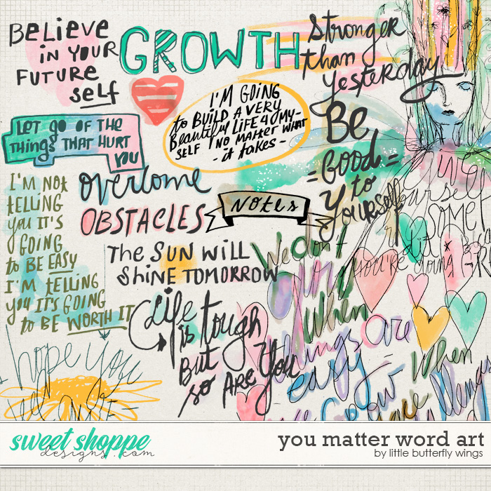 You matter word art by Little Butterfly Wings