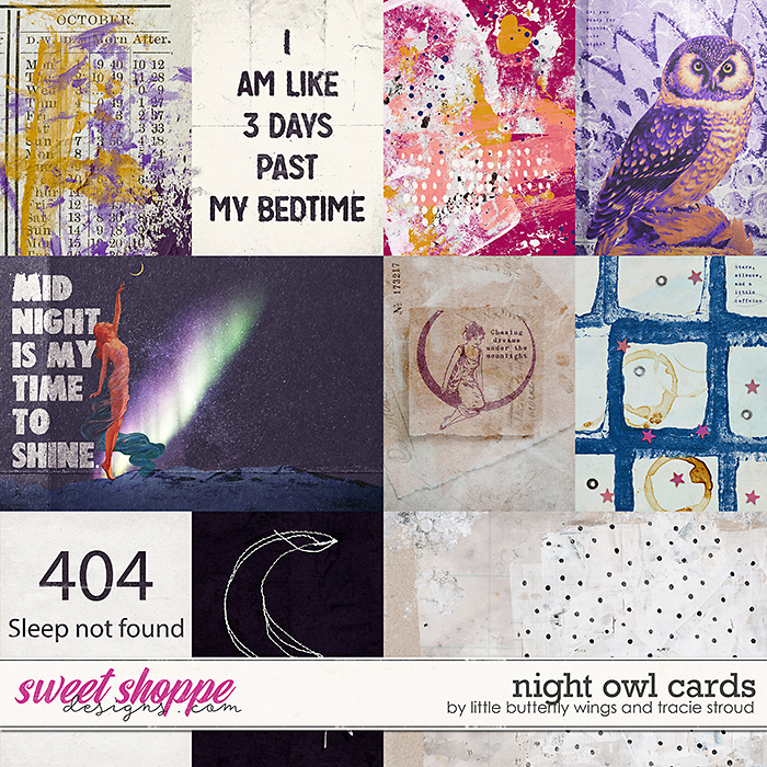 Night Owl (cards) by Little Butterfly Wings & Tracie Stroud