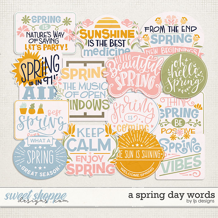 A Spring Day Words by LJS Designs