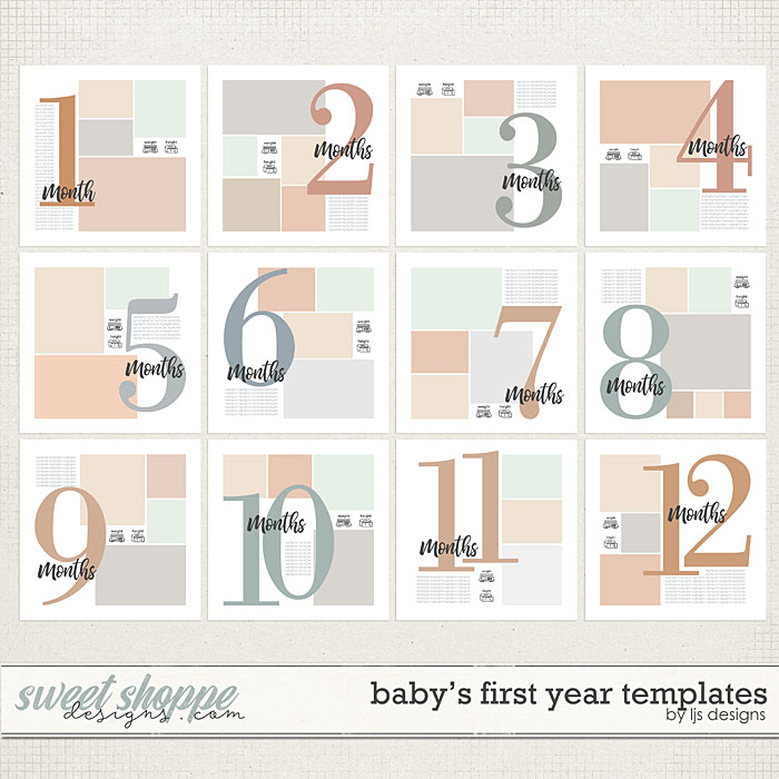 Baby's First Year Templates by LJS Designs
