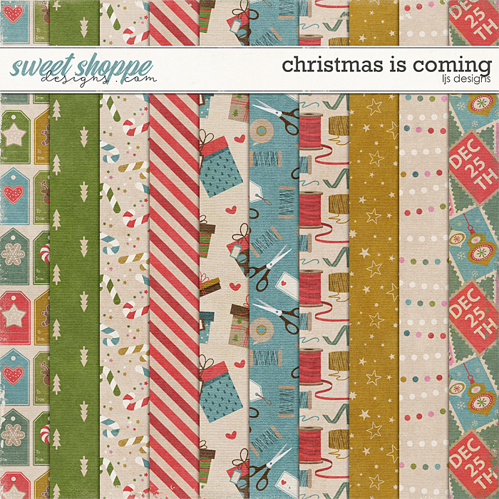 Christmas Is Coming Papers by LJS Designs