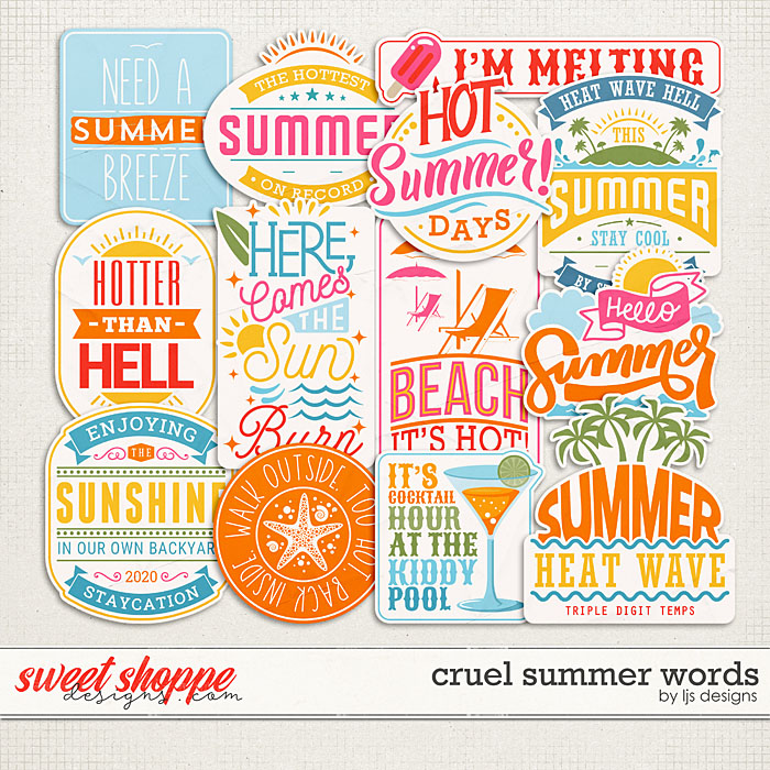 Cruel Summer Words by LJS Designs