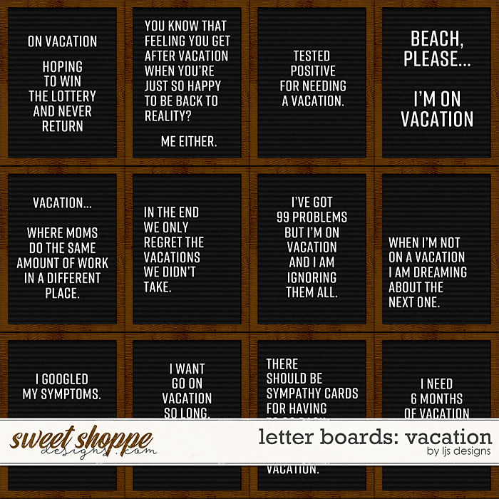 Letter Boards - Vacation by LJS Designs