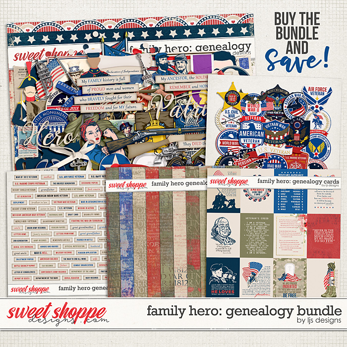 Family Hero: Genealogy Bundle by LJS Designs 