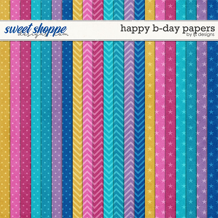 Happy B-day Papers by LJS Designs
