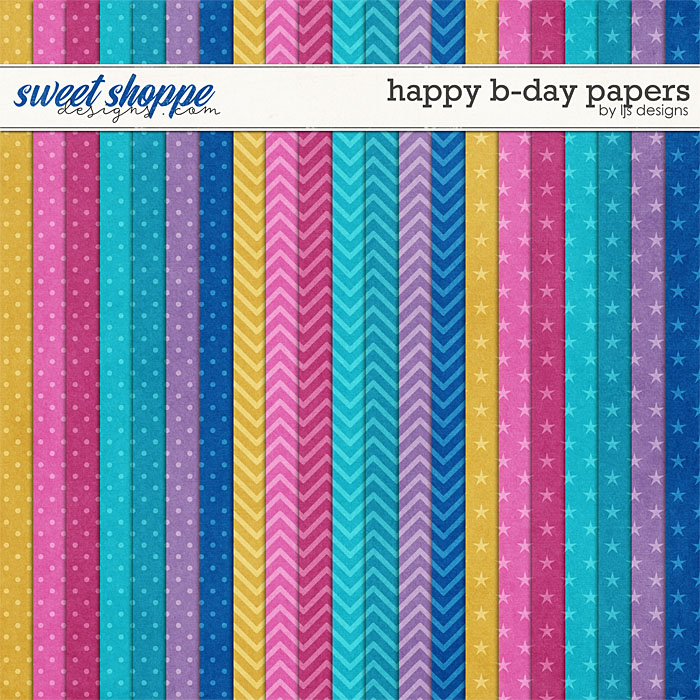 Happy B-day Papers by LJS Designs