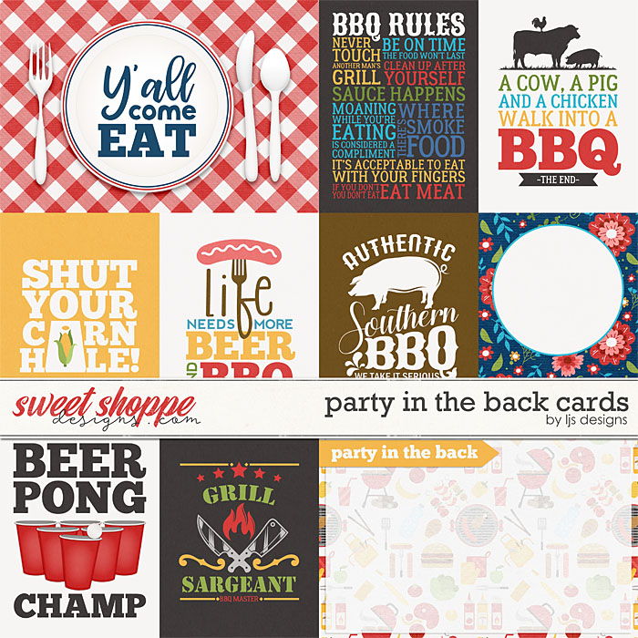 Party In The Back Cards by LJS Designs 