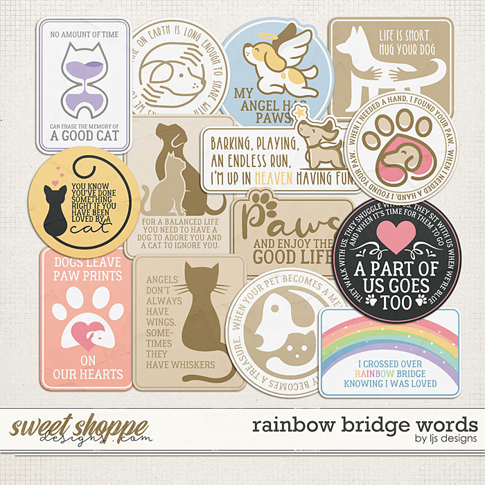 Rainbow Bridge Words by LJS Designs