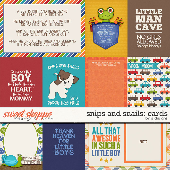 Snips and Snails: Cards by LJS Designs