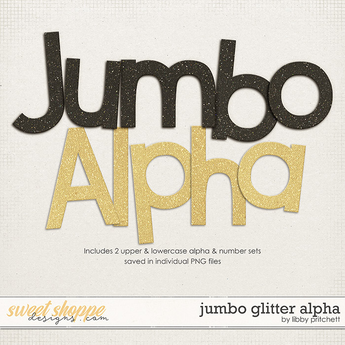 Jumbo Glitter Alpha by Libby Pritchett Jumbo Glitter Alpha by Libby Pritchett
