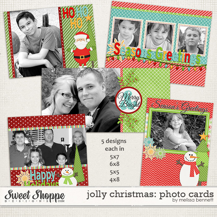 Jolly Christmas Photo Cards by Melissa Bennett Jolly Christmas Photo Cards by Melissa Bennett