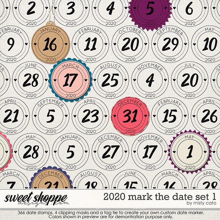 2020 Mark the Date Set 1 by Misty Cato 2020 Mark the Date Set 1 by Misty Cato