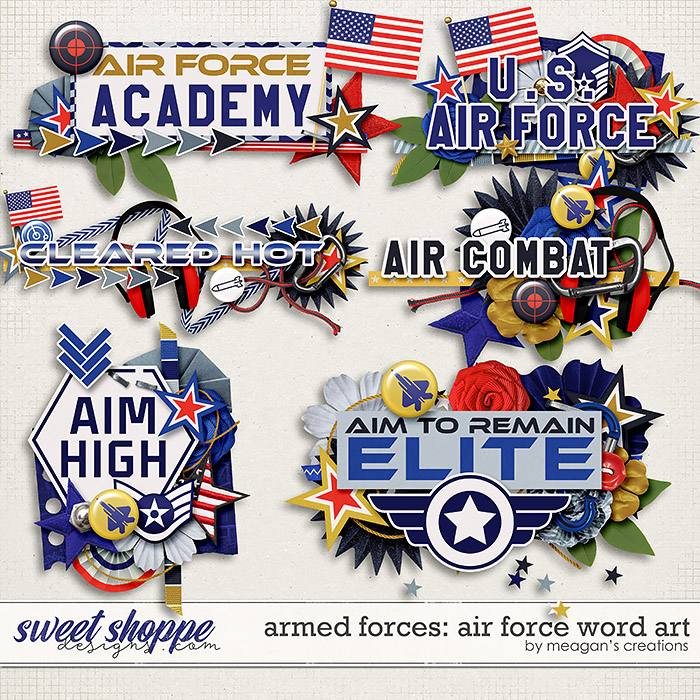 Armed Forces: Air Force Word Art by Meagan's Creations