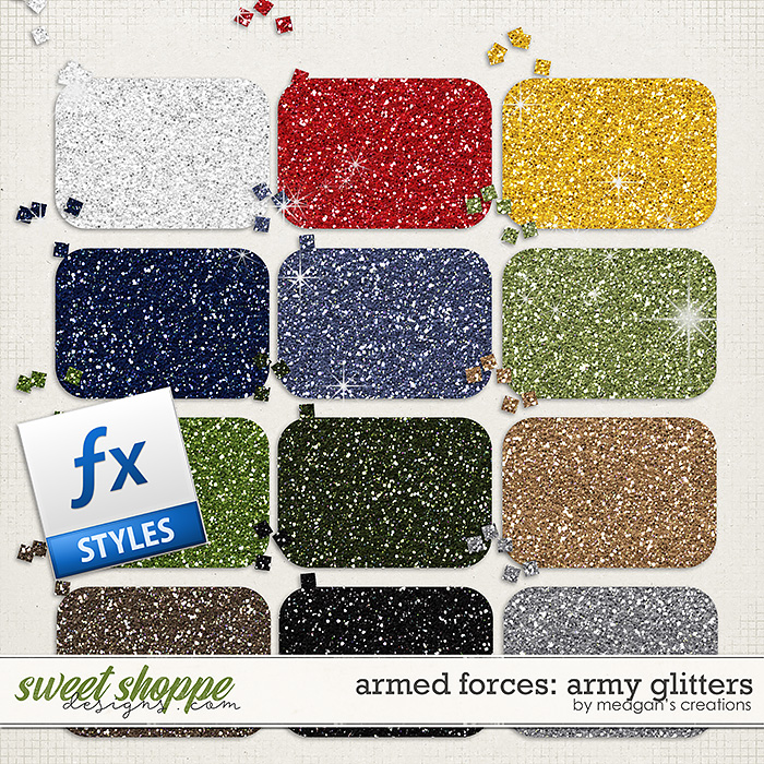 Armed Forces: Army Glitters by Meagan's Creations