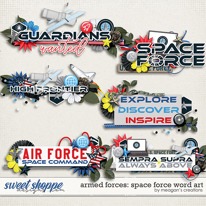 Armed Forces: Space Force Word Art by Meagan's Creations