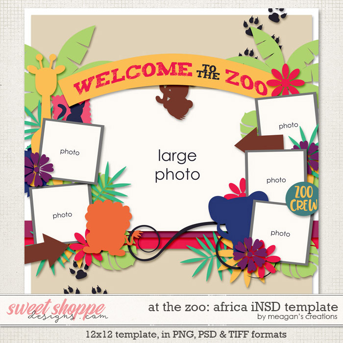 At the Zoo: Africa Template by Meagan's Creations