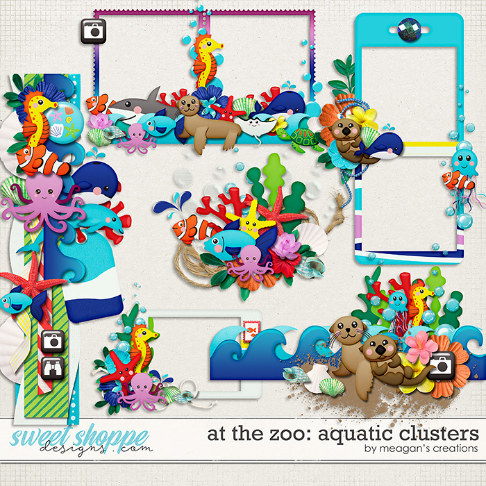 At the Zoo: Aquatic Clusters by Meagan's Creations